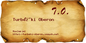 Turbéki Oberon névjegykártya